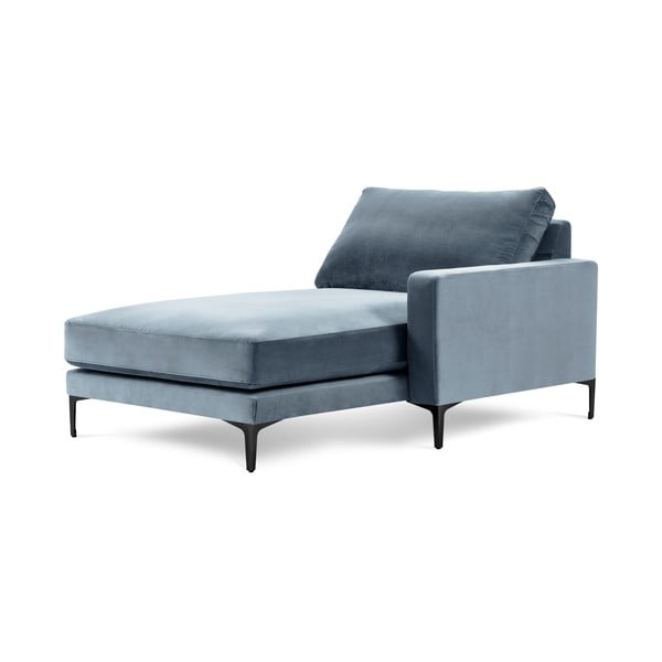 Svetlomodrá zamatová leňoška Kooko Home Harmony, pravý roh-image-2