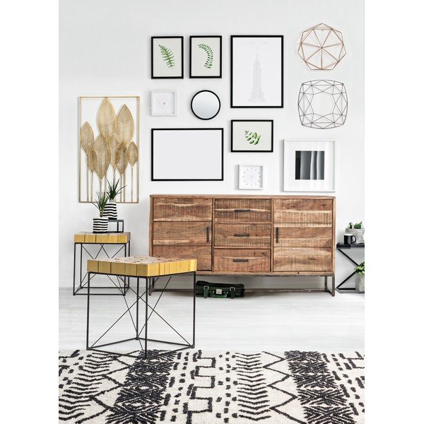 Kovová nástenná dekorácia 52,5x95 cm Adhira – Bizzotto-image-3