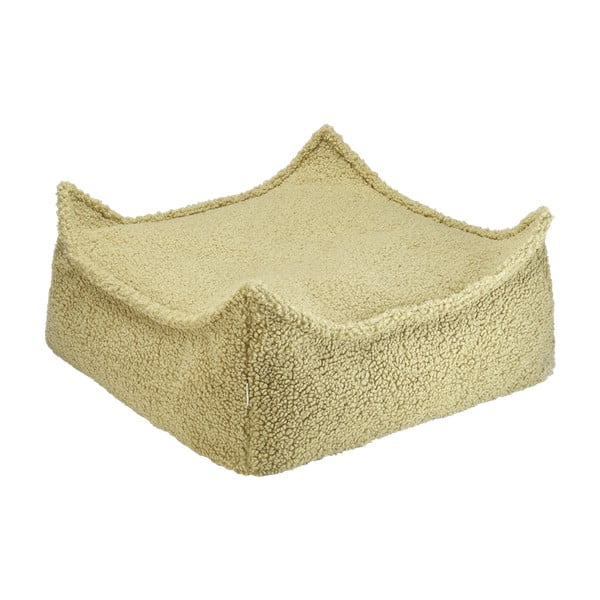 Zelený detský sedací vak z textílie buklé Square – Wigiwama