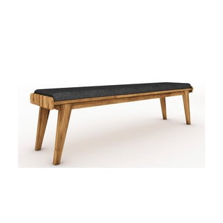 Lavica z dubového dreva so sivým sedákom Retro - The Beds