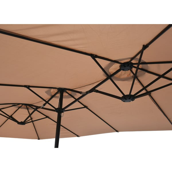Béžový slnečník 456x270 cm Double - Rojaplast-image-4
