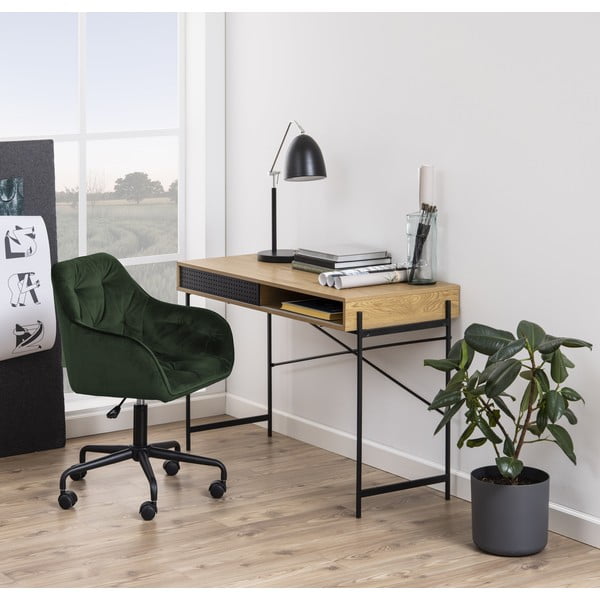 Zelená kancelárska stolička so zamatovým povrchom Actona Brooke-image-1