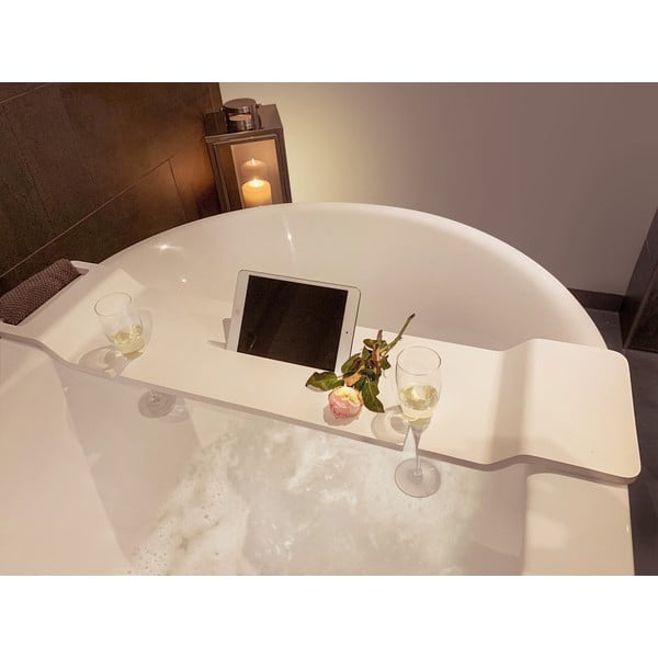 Biela polica do vane Wenko Matera, dĺžka 94 cm-image-3