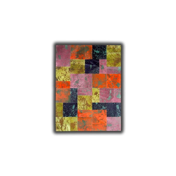 Koberec z pravej kože Acid Color, 140x200 cm