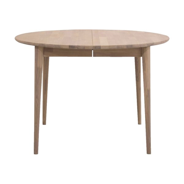 Oválny rozkladací jedálenský stôl z dubového dreva Canett Martell, ø 110 cm