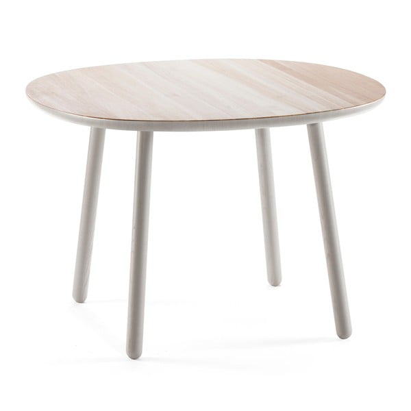 Sivý jedálenský stôl z masívu EMKO Naïve, ⌀ 110 cm
