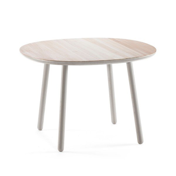 Sivý jedálenský stôl z masívu EMKO Naïve, ⌀ 110 cm
