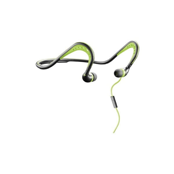 Čierno-zelené športové ergonomické slúchadlá CellularLine Scorpion