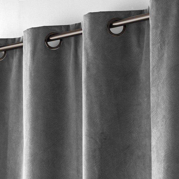 Antracitový zamatový záves 140x260 cm Olympe – douceur d'intérieur-image-3