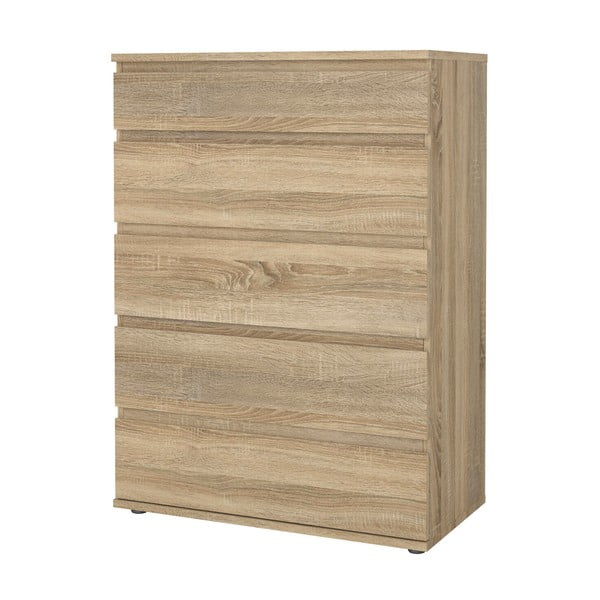 Vysoká komoda v dekore duba v prírodnej farbe 77x107 cm Nova – Tvilum-image-3