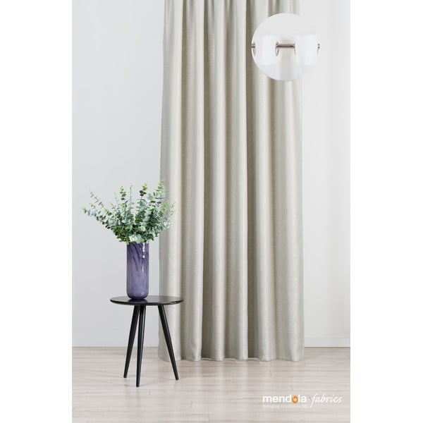 Béžový záves 140x260 cm Teorema - Mendola Fabrics-image-2