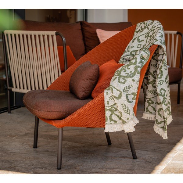 Tmavozelený pléd s podielom bavlny Euromant Summer Linen, 140 x 180 cm-image-3