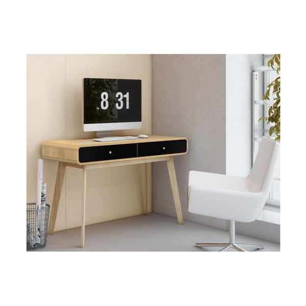 Pracovný stôl v dekore duba 50x120 cm Cassie - Støraa-image-3