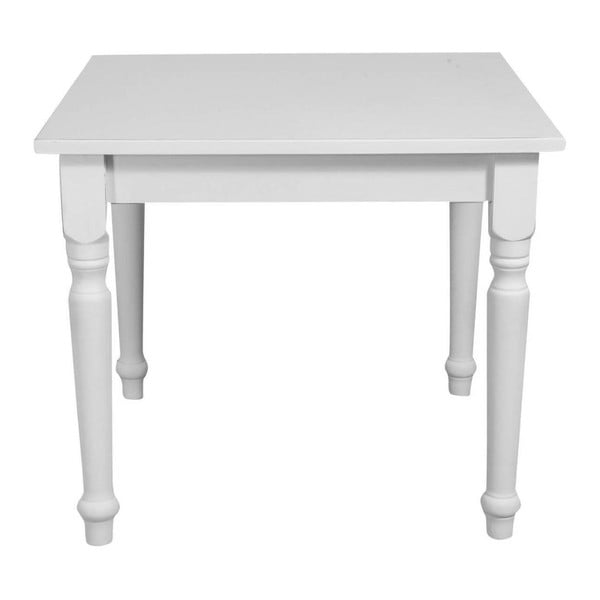 Biely drevený jedálenský stôl Biscottini Witte, 90 x 90 cm