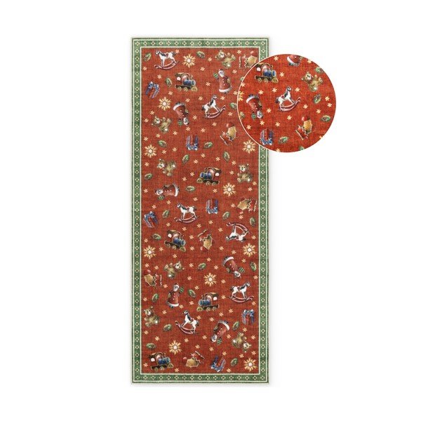 Červený/zelený behúň s vianočným motívom 80x200 cm Toy's Delight Nostalgic Noel Red Green – Villeroy&Boch