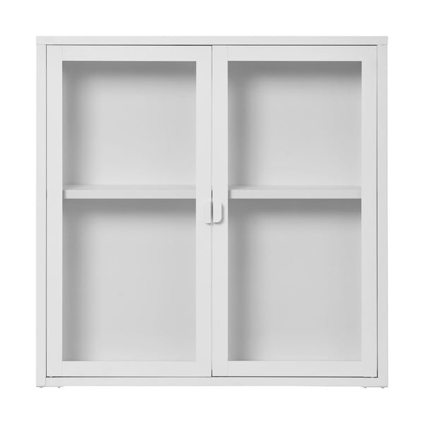 Biela kovová závesná vitrína 80x80 cm Brisbane – House Nordic