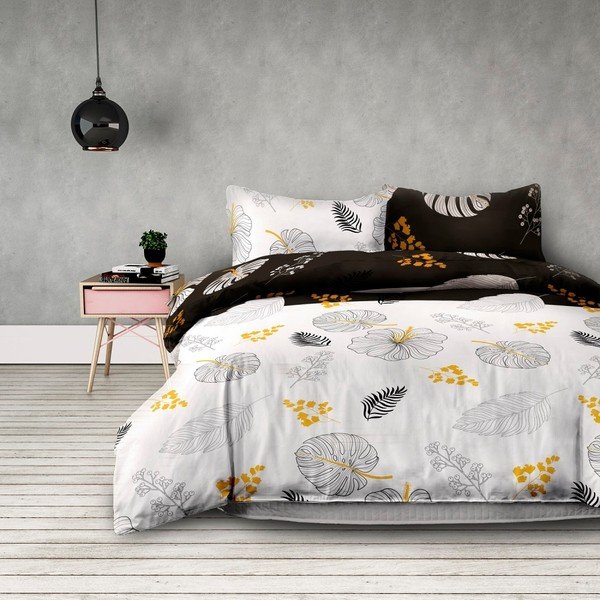 Flanelové obliečky na jednolôžko DecoKing Floral Rain, 140 × 200 cm-image-1