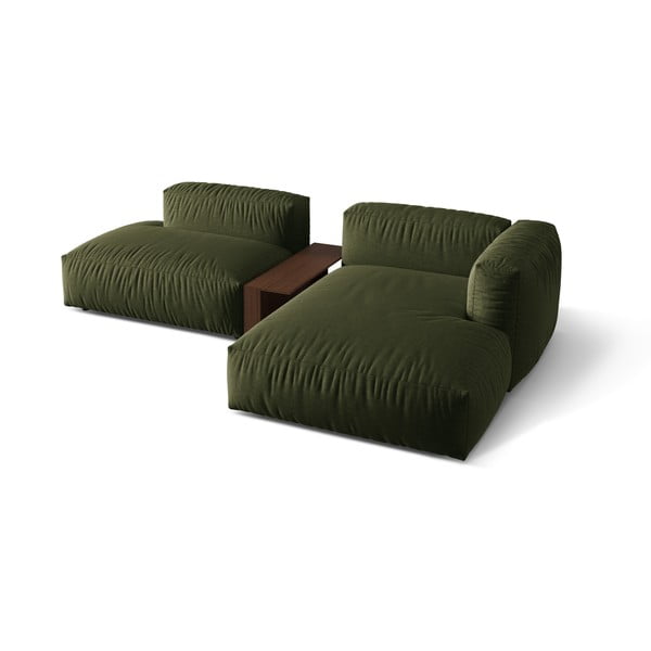 Zelená modulárna rohová pohovka (pravý roh) Martina – Micadoni Home-image-2