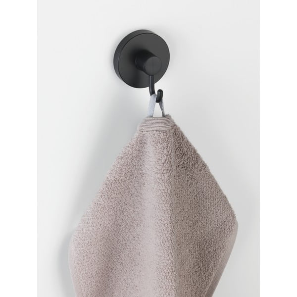 Súprava 2 čiernych nástenných háčikov na uterák Wenko Vacuum-Loc® Pavia-image-1