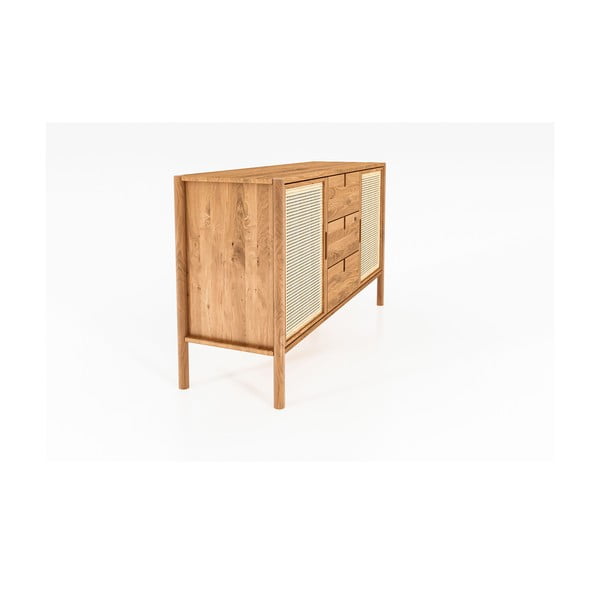 Nízka komoda z dubového dreva 142x84 cm Pola - The Beds-image-3