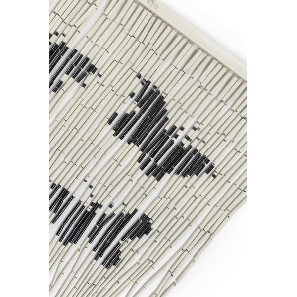 Čierno-sivý bambusový záves do dverí 200x90 cm Cat and Butterfly - Maximex-image-1