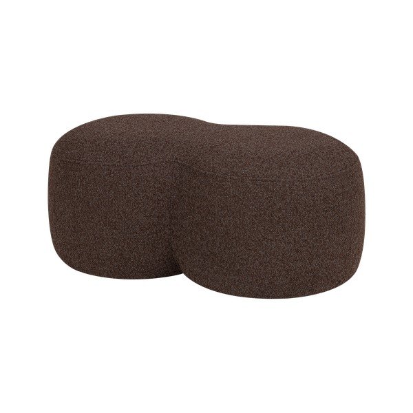 Tmavohnedý taburet z textílie buklé Umbo – noo.ma