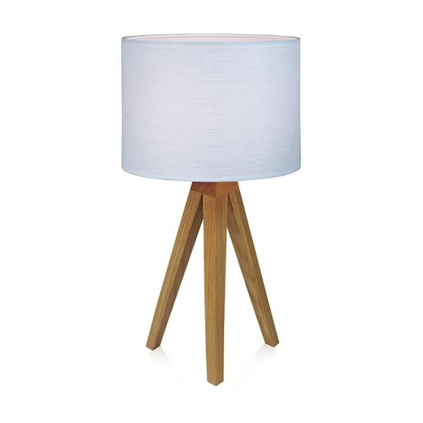 Biela stolová lampa Markslöjd Kullen, 44 cm
