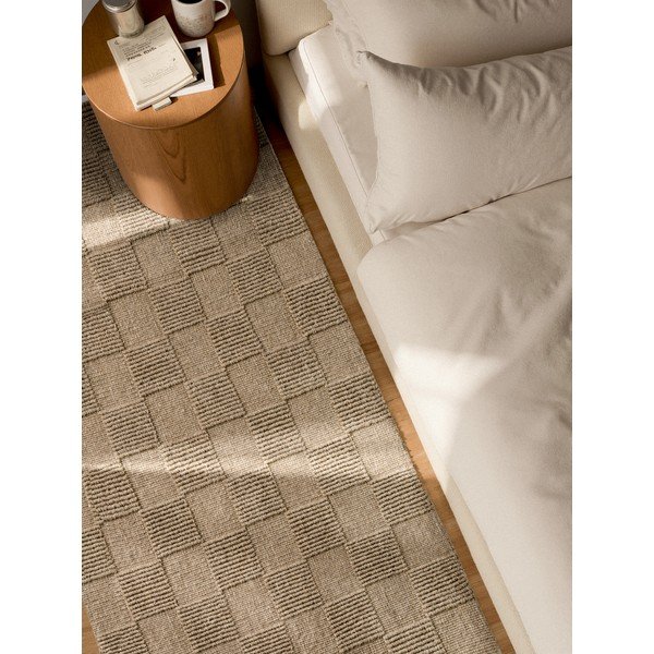 Hnedý ručne tkaný vlnený behúň 80x200 cm Scala – Villeroy&Boch-image-3