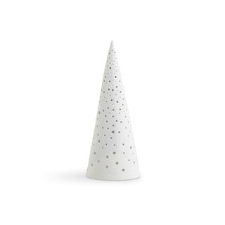 Biely vianočný svietnik z kostného porcelánu Kähler Design Nobili, výška 30 cm