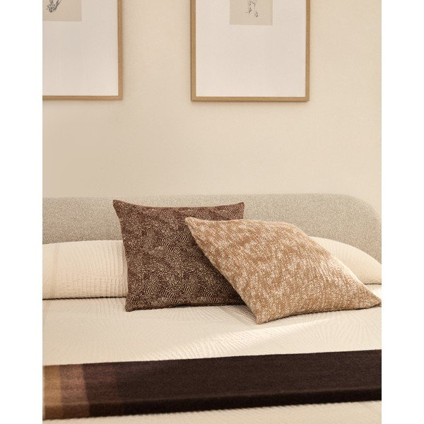 Slonovinový žakárový pléd 240x260 cm Zenti – Kave Home-image-3