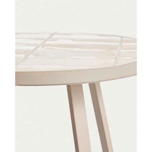 Okrúhly záhradný stolík s keramickou doskou ø 45 cm Tella – Kave Home-image-4