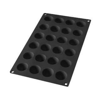 Čierna silikónová forma na 24 mini dezertov Lékué