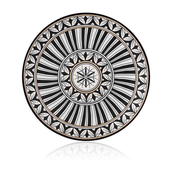 Čierno-biely tanier z kostného porcelánu The Mia Maroc Rabbat, ⌀ 32 cm