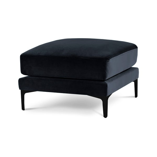 Tmavomodrá zamatová podnožka Kooko Home Harmony-image-2