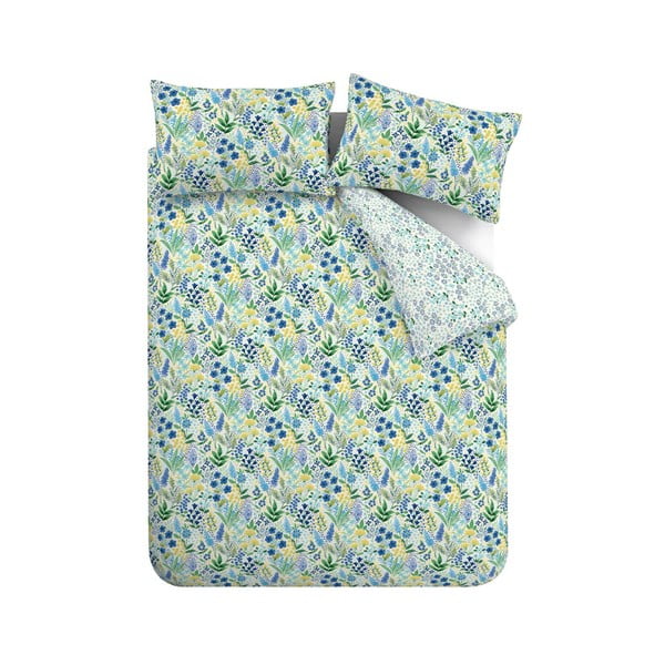 Zeleno-modré obliečky na jednolôžko 135x200 cm Tilly Floral – Catherine Lansfield