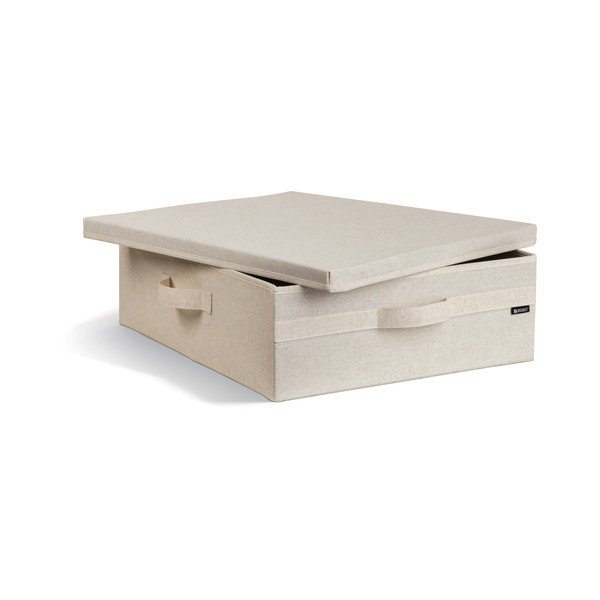 Béžový látkový úložný box s vekom 46x56x16 cm Soft Storage Low – Bigso-image-2