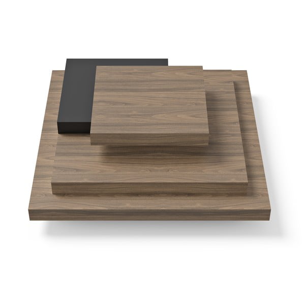 Konferenčný stolík v dekore orecha v čierno-prírodnej farbe 110x110 cm Slate – TemaHome-image-3