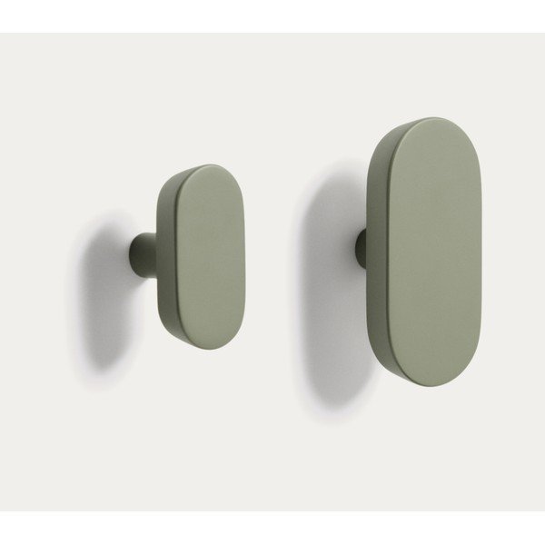 Zelené nástenné háčiky v súprave 2 ks z bukového dreva Arely – Kave Home-image-2