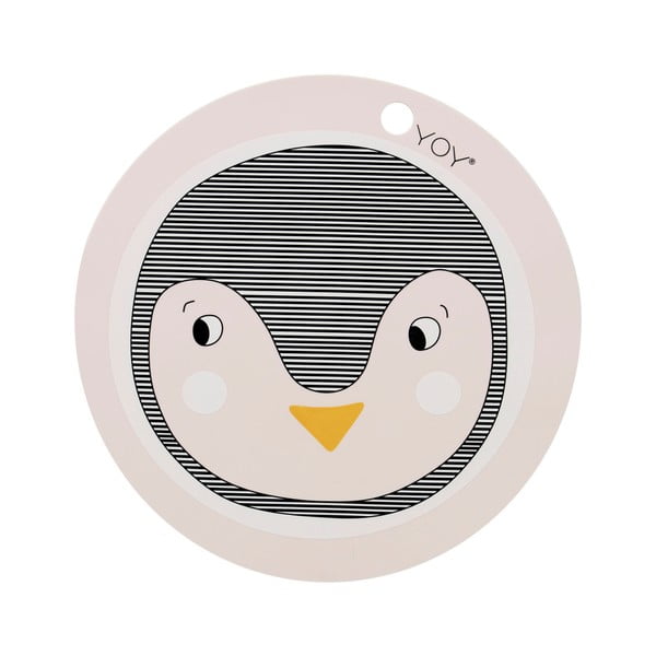 Detské silikónové prestieranie OYOY Penguin, ⌀ 39 cm