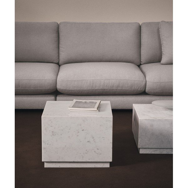 Mramorový odkladací stolík 40x40 cm Sorein – Kave Home-image-1