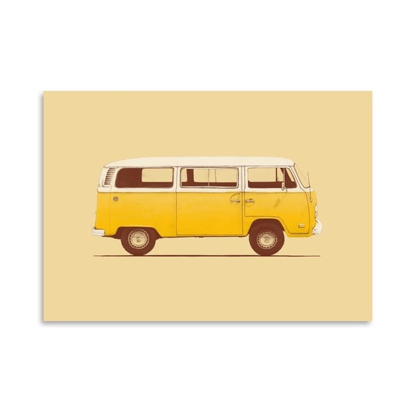 Plagát Yellow Van od Florenta Bodart, 30x42 cm