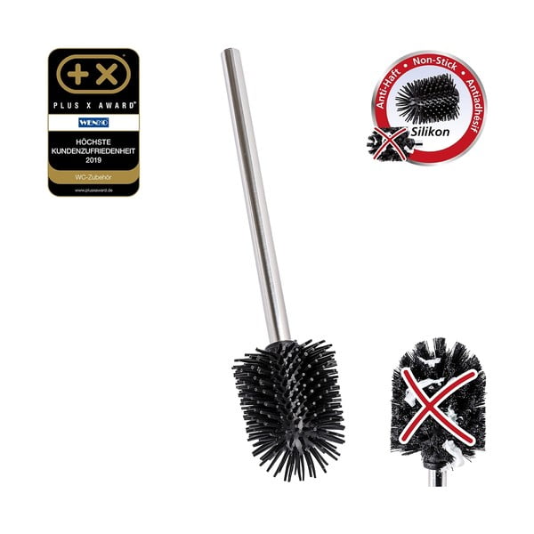 Náhradná WC kefa z nehrdzavejúcej ocele v lesklo striebornej farbe Ø 8 cm – Wenko-image-1