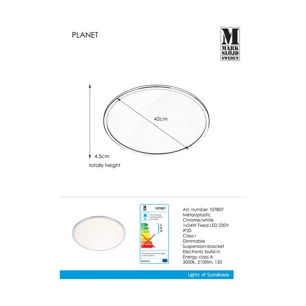 Stropné svietidlo Markslöjd Planet Plafond, ⌀ 42 cm-image-2