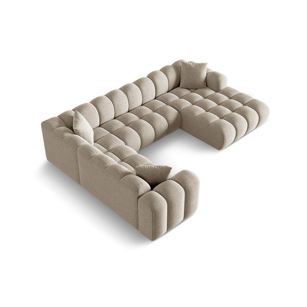 Svetlohnedá ženilková rohová pohovka (ľavý roh/do tvaru "U") Treno – Cosmopolitan Design-image-2
