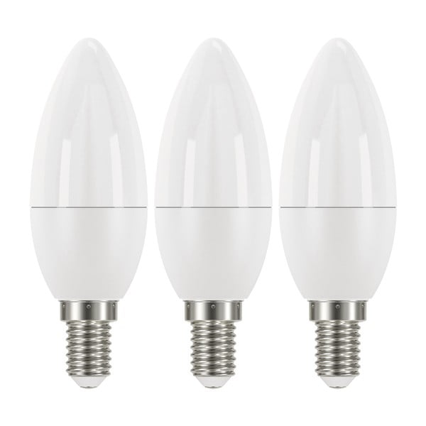 Súprava 3 LED žiaroviek EMOS Classic Candle Warm White, 5W E14