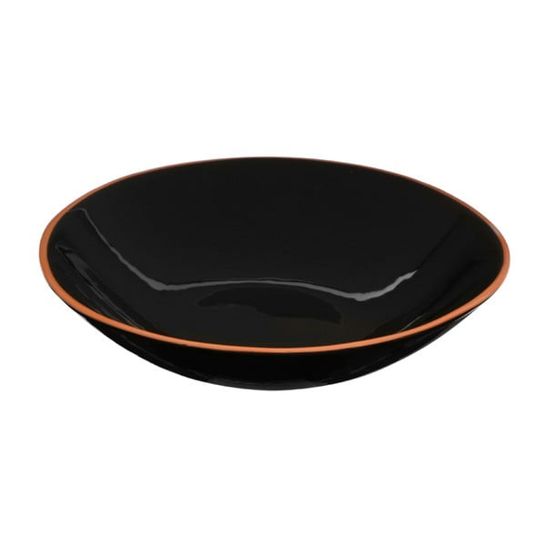 Čierny servírovací tanier na cestoviny z glazovanej terakoty Premier Housewares