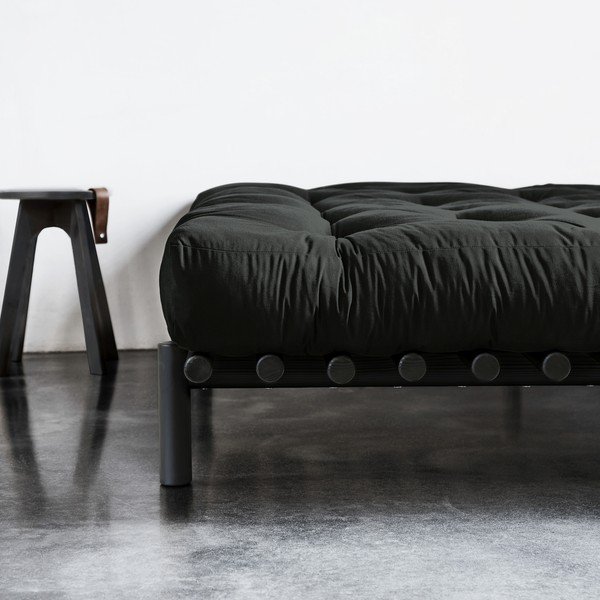 Čierny rám postele z borovicového dreva Karup Design Pace Black, 140 × 200 cm-image-4