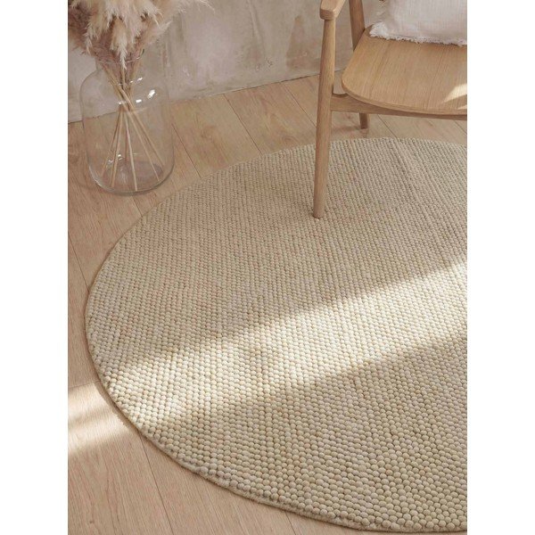 Béžový ručne tkaný vlnený okrúhly koberec ø 200 cm Richmond Diana – Ted Baker-image-1