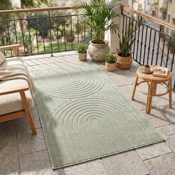 Zelený vnútorný a vonkajší behúň 80x250 cm Nova 1201 – Ayyildiz Carpets-image-1