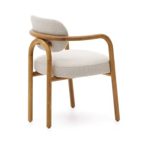 Hnedo-krémová jedálenská stolička Melqui – Kave Home-image-4